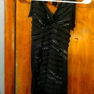 Strapless black bling